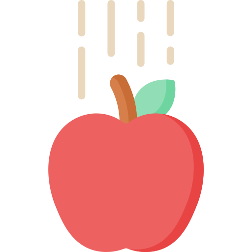Depiction of apple falling